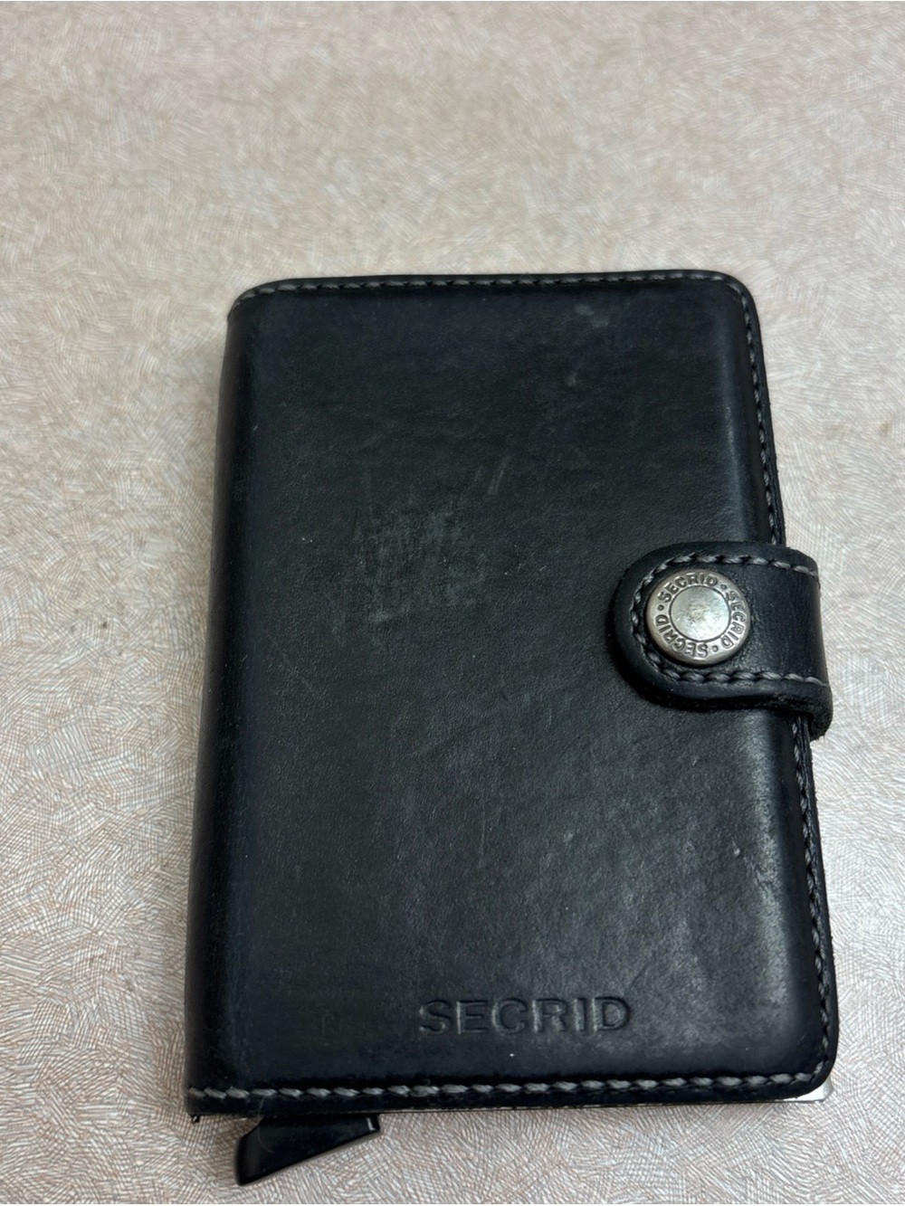 Secrid Mini Wallet Black Leather RFID Card Protector Pop-Up Minimalist Holland